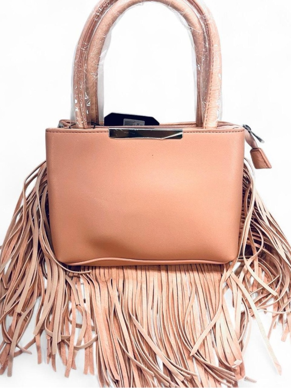 Blush Light Pink Fringe Purse - Fashionable Women’s Handbag crossbody New - Picture 2 of 6